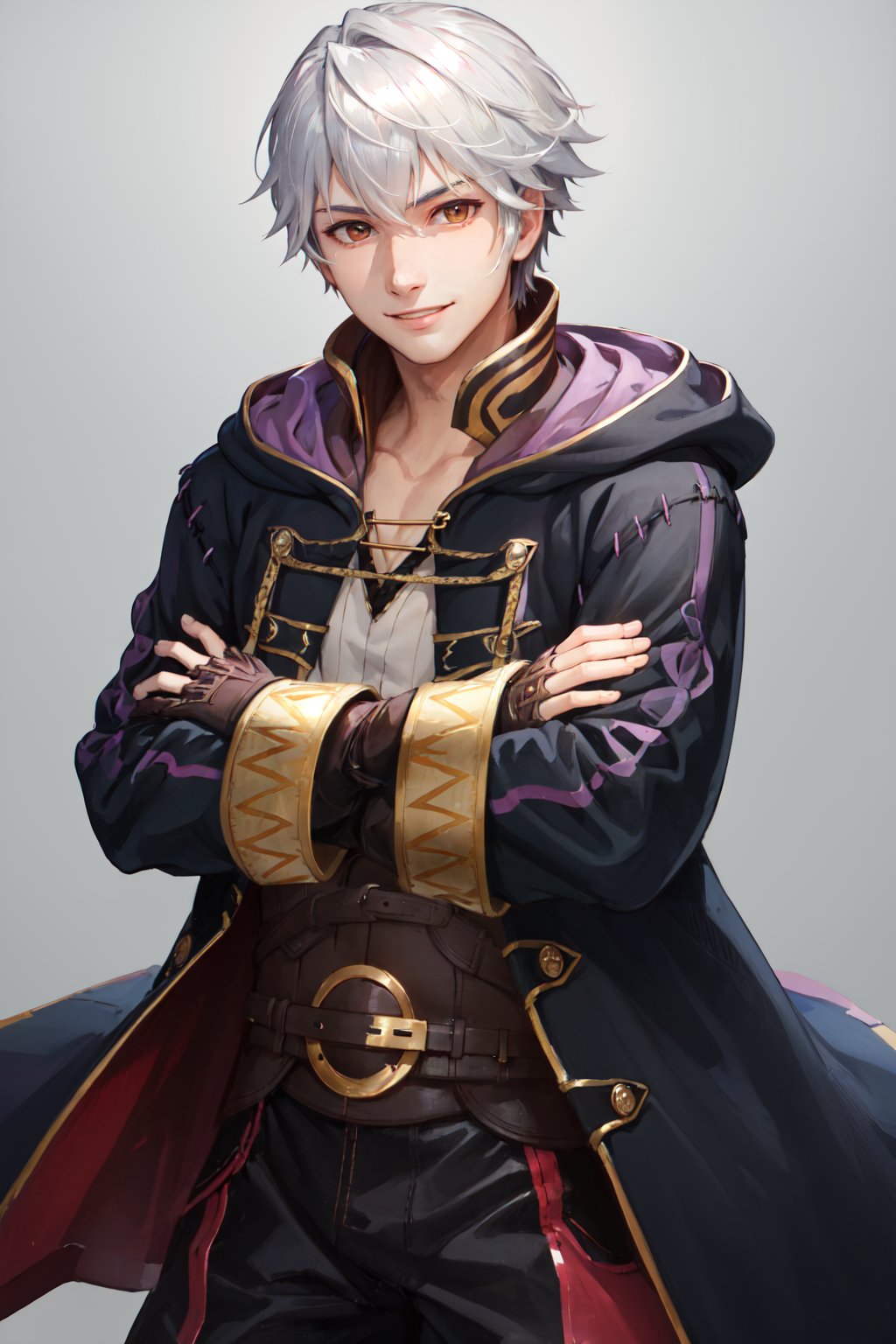 00201-2026975416-(masterpiece, best quality_1.2), , cowboy shot, solo, male focus, 1boy, malerobin, smile, looking at viewer, crossed arms, hood,.jpg